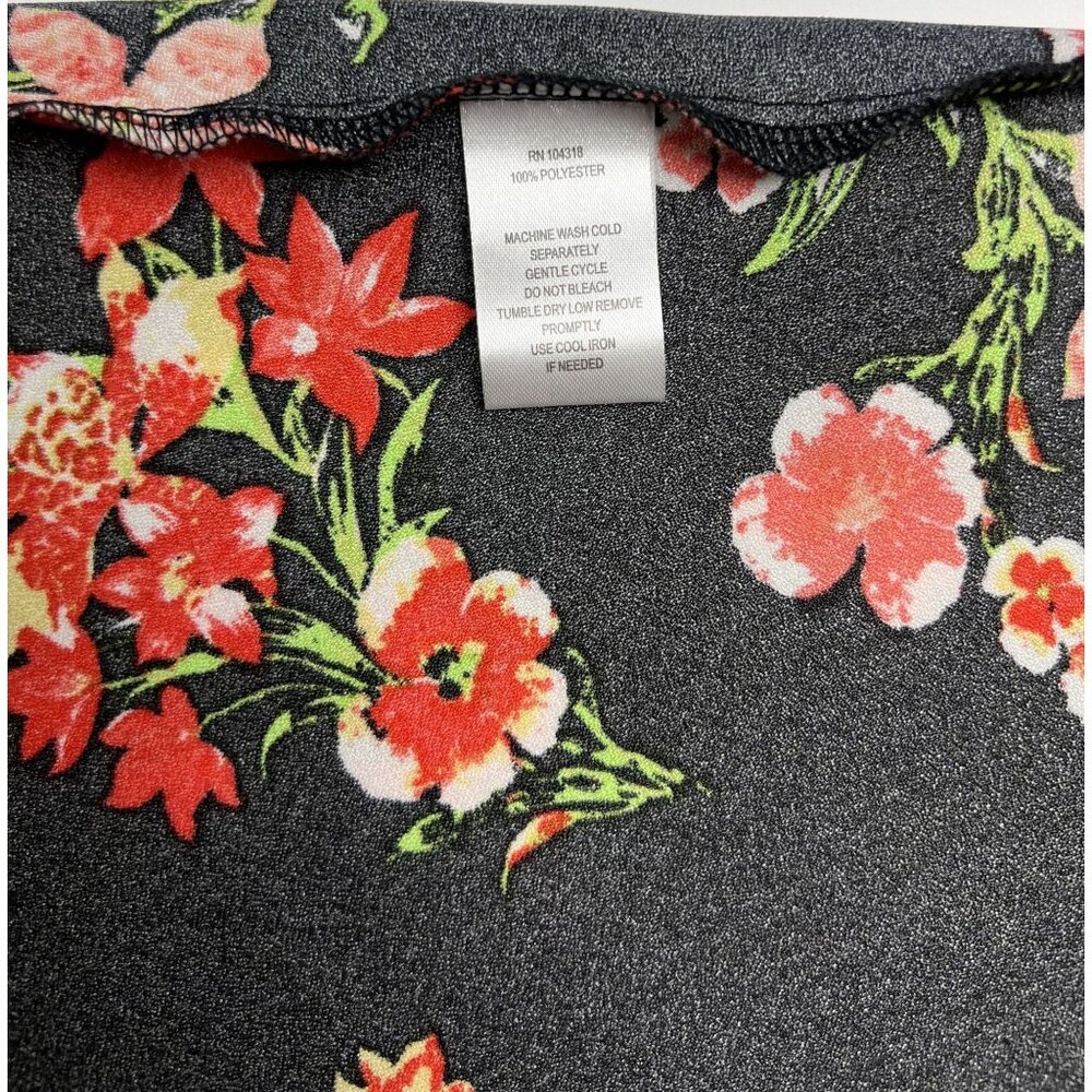 Love With Derek Size S Womens Dress Black Floral Sleeveless Back Zipper - Picture 8 of 8